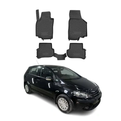 Abbildung von OMAC A016055 Fußmattensatz Gummi, TPE (thermoplastischer Elastomer) 4 schwarz VOLKSWAGEN: Golf Plus / Crossgolf