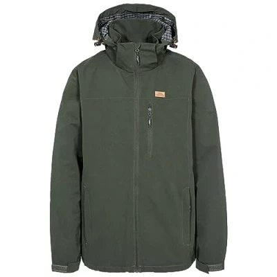 Abbildung von Trespass Herren War Wasserdichte Regenjacke mit verdeckter Kapuze, Olivgrün, S EU