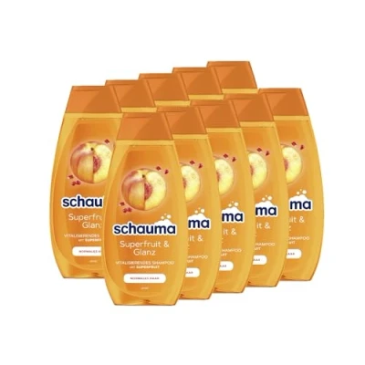Abbildung von Schauma Schwarzkopf Vitalisierendes Shampoo Superfruit &amp; Glanz (10x 400 ml), Haarshampoo verleiht stärkt normales Haar, mit Extrakt
