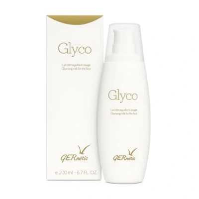 Abbildung von Gernetic Glyco 200ml Milde Reinigungsmilch für jeden Hauttyp, sanfte Make up Entfernung, feuchtigkeitsspendend, ideal trockene &amp; reife Haut, Gesicht, Augen Lippen