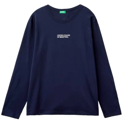 Abbildung von United Colors of Benetton Langarmshirt, Herren, Größe: XL, Blue