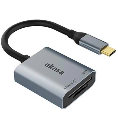 Abbildung von Akasa USB 3.2 Gen1 Type C Kartenleser, Silber, AK CR 10BK