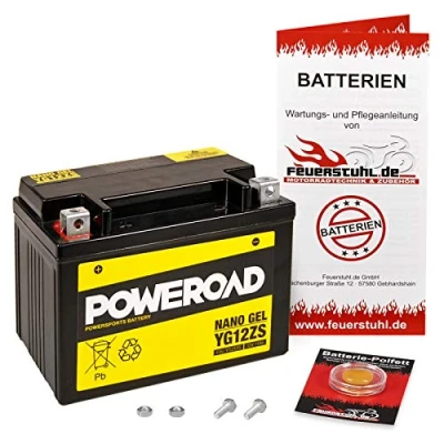 Abbildung von Gel Batterie für Honda XL 650 V Transalp, 2000 2001 (RD10) wartungsfrei, einbaufertig, startklar, inkl. 7,50 Pfand