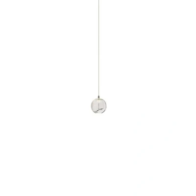 Abbildung von Lucande Pendelleuchte Hayley, LED Leuchtmittel fest verbaut, warmweiß, Modern, Glas, Metall, klar, chrom, 1 flammig, inkl. Leuchtmittel, Glas