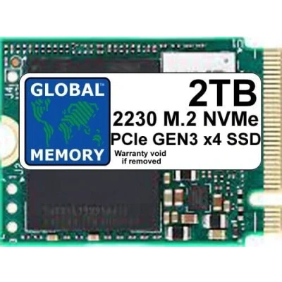 Abbildung von GLOBAL MEMORY 2TB M.2 2230 PCIe Gen3 x4 NVMe Solid State Drive (SSD) für Dell, Tuff Nano, Chrombook, Dampfdeck