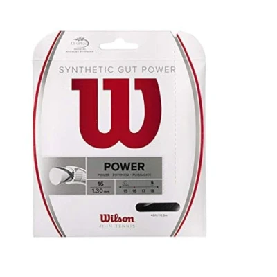 Abbildung von Wilson Unisex Tennissaite Synthetic Gut Power, schwarz, 12,2 Meter, 1,30 mm, WRZ945200