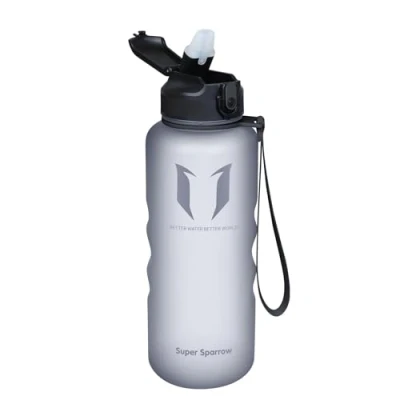 Abbildung von Super Sparrow Trinkflasche mit Strohhalm Tritan Wasserflasche 1.5L BPA Frei Ideale Sportflasche Auslaufsichere Trinkflaschen für Kinder Leicht, Nachhaltig