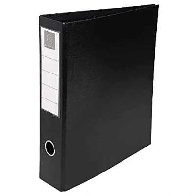 Abbildung von Exacompta 51741E Ringbuch (4 Ringe, Rücken 70mm, kaschierter Karton, PVC, DIN A4) 1 Stück schwarz