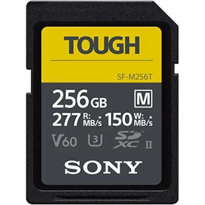 Abbildung von Sony SDXC UHS II Speicherkarte mit 256GB, Schreiben 277 MB/s, 4k Video, Tough Serie Robust &amp; IP68, SFM256T