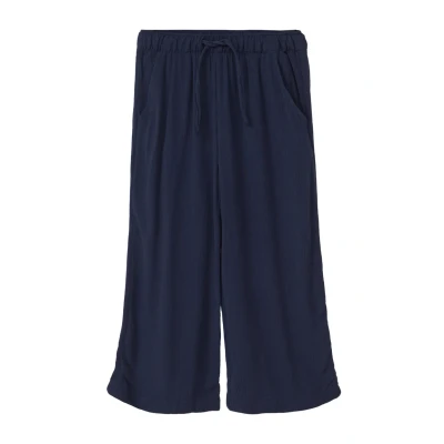 Abbildung von s.Oliver Wide Leg Hose aus Crinkled Viskose mit Elastikbund Navy 110