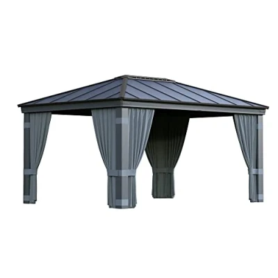 Abbildung von Palram Canopia Pavillonseitenteil Dallas, 440x212 cm, Vorhangset Dallas 212 x 440cm
