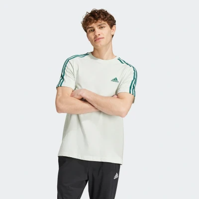 Abbildung von adidas Sportswear Essentials Single 3STRIPES Tshirt print, Herren, Größe: XL, Linen green