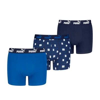 Abbildung von PUMA Boy&#039;s Elements Boxer, Blue Combo, 122/128 (3er Pack)