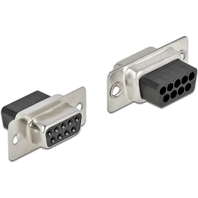 Abbildung von Delock D Sub 9 Pin Crimp Buchse, Metall, 4 Stück