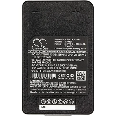 Abbildung von CS ALK001BL Akku 2000mAh kompatibel mit [Autec] LK NEO ersetzt LPM01, für R0BATT00E10A0