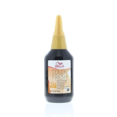Abbildung von Wella Haarfarbe Professionals Color Fresh Semi Permanente Tönung 7.44 Mittelblond Rot Intensiv