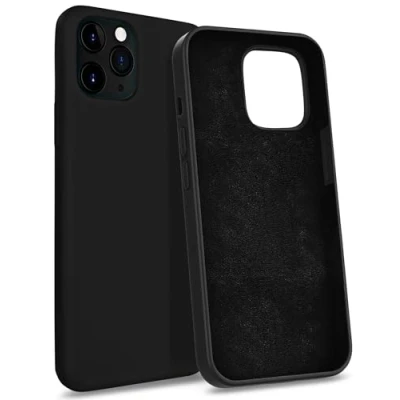 Abbildung von MyGadget Hülle kompatibel mit iPhone 11 Pro Gummierte Handyhülle [ 3 Layer Struktur ] Schutzhülle Soft Inlay &amp; Hardcase Cover außen Schwarz