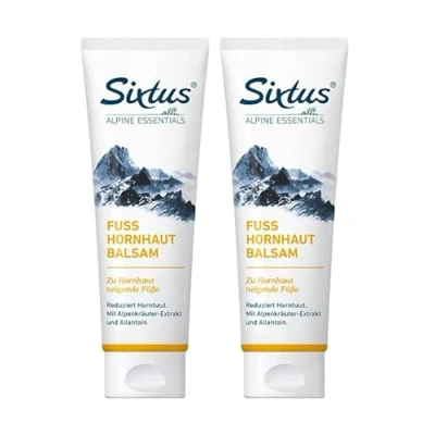 Abbildung von Sixtus FUSS HORNHAUT BALSAM mit Alpenkräuter Extrakt und Allantoin Für weiche, geschmeidige Füße 2x 125 ml