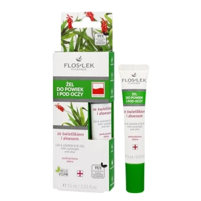 Abbildung von Floslek Pharma Augengel für Augenlid/Augentaschen gegen Schwellung mit Aloe Vera 15 ml