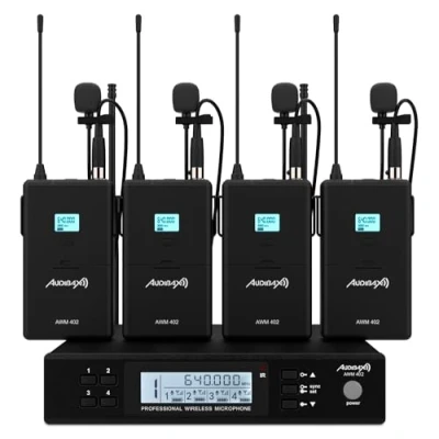 Abbildung von Audibax AWM 402 Micrófono Inalámbrico Lavalier de 4 Canales UHF