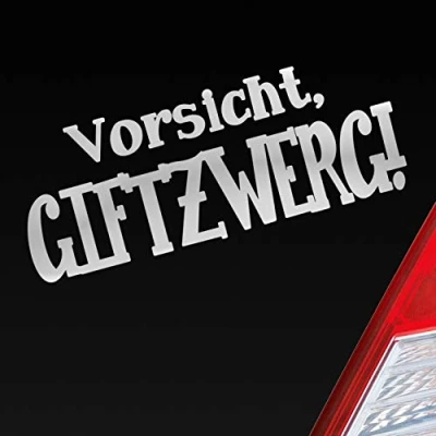 Abbildung von Hellweg Druckerei Vorsicht Giftzwerg Zwerg Gift JDM Auto Aufkleber Sticker Heckscheibenaufkleber