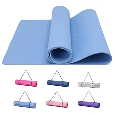 Abbildung von Good Nite Gymnastikmatte Yogamatte Fitnessmatte Rutschfest Trainingsmatte Sport Turn Matten Pilates Matte Bodenturnmatte Mit Tragegurt 183 x 61 0.6 cm (Blau)
