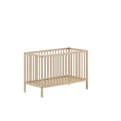 Abbildung von Vipack DINO Gitter Babybett 60 x 120 cm, höhenverst. Lattenrost, Buche massiv natur lackiert