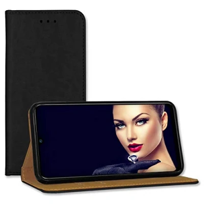 Abbildung von mtb more energy® Schutztasche Business kompatibel mit Samsung Galaxy S20 (SM G980, 6.4&#039;&#039;) schwarz seitlich aufklappbar Schutz Case Wallet Cover Hülle