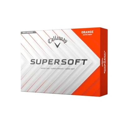 Abbildung von Packung mit 12 Golfbällen Callaway Supersoft Orange Neu