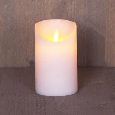 Abbildung von Batteriebetriebene Wachskerze rustikal mit beweglicher Flamme 12,5 cm Anna&#039;s Collection