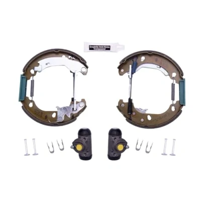 Abbildung von HELLA Shoe Kit Pro 8DB 355 004 891 Bremsensatz, Trommelbremse mit Radbremszylinder, Stellelement FIAT: Panda II Schrägheck