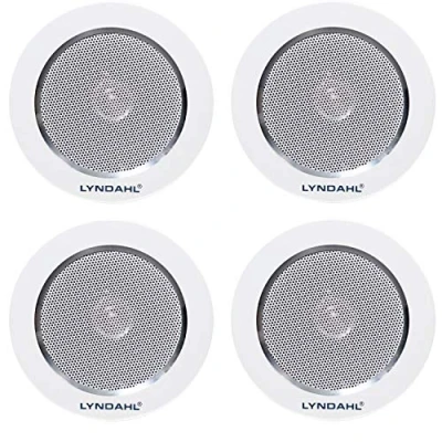 Abbildung von Lyndahl Lautsprecher Set Bluetooth 4 Kanal Verstärker AMP4X15BT und 2 Wege Lautsprecherpaar CS120AL, mit oder Einbaulautsprechern Deckenlautsprecher Lautsprechern