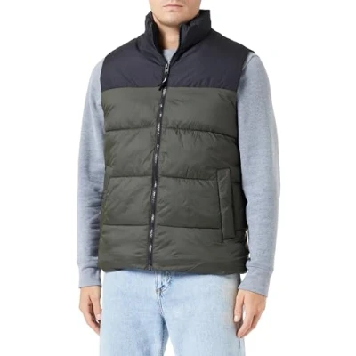 Abbildung von Jack &amp; Jones Etoby Collar SN Weste, Herren, Größe: Small, Rosin
