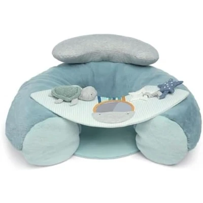 Abbildung von Mamas &amp; Papas „Welcome To The World“ Kissen zum Sitzen und Spielen, Blau