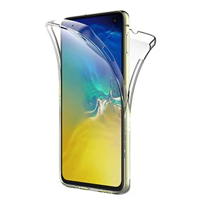 Abbildung von AICEK Compatible Samsung Galaxy S10e Hülle, 360Full Body Transparent Silikon Schutzhülle für Case Durchsichtige TPU Bumper Handyhülle