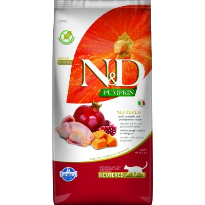 Abbildung von N&amp;D Pumpkin CAT Neutered Wachtel &amp; Granatapfel varianten 5 kg