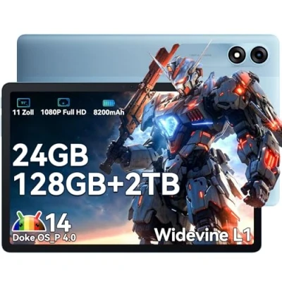 Abbildung von Blackview Tablet 11 Zoll Cellular, Tab 90 Android 14 Tablet, 24GB RAM+128GB ROM(2TB TF), 4G LTE 5G WiFi PC, Gaming mit 8200mAh Akku, Dual Kamera, Widevine L1