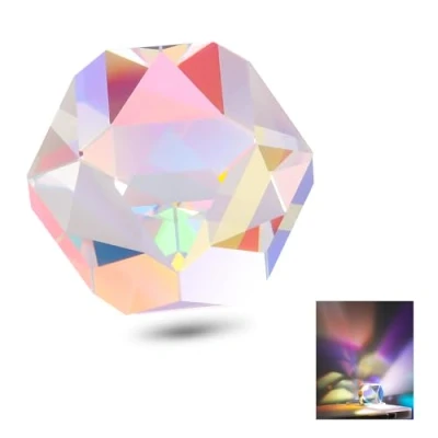 Abbildung von NEEWER 20mm K9 Kristall Polyeder Prisma, optischer Farb HD Glaswürfel, RGB Dispersionsprisma Würfel, Prism Cube, facettiertes optisches Prisma für Fotografie, Dekoration, Physik Spektrum Bildung,CY004
