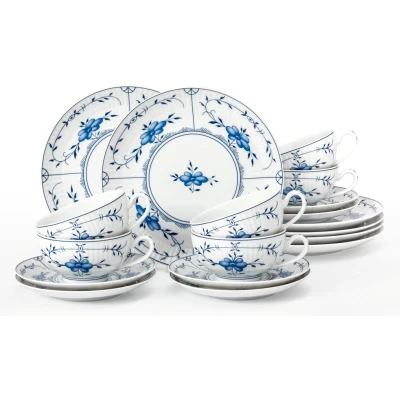 Abbildung von Seltmann Weiden Teeservice &quot;Geschirr Set, 18 Teile, Amina Strohblume, groß&quot;, (Set, tlg., 6x Teeobertasse, Teeuntertasse, Früstücksteller), mit Blütenmotiv, Made in Germany
