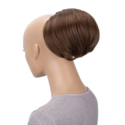 Abbildung von CAISHA Haardutt Audrey Haarknoten Zopf Haarteil Hepburn Dutt Haargummi Hochsteckfrisuren DM15cm Kupferbraun HD13