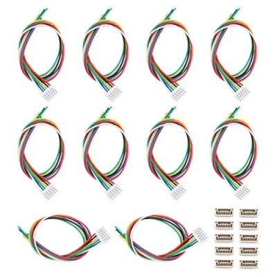 Abbildung von VGOL 10 Paar JST GH 1,25mm 6 polige Steckerbuchse mit 150mm 28 AWG Drahtkabel Stecker Und Buchsenadapter für Roboterbeleuchtung LED Streifen