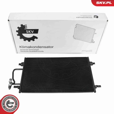 Abbildung von ESEN SKV 86SKV377 Klimakondensator ohne Trockner Aluminium 701mm AUDI: A8 D2 (4D2, 4D8) 4.2 quattro, 2.8 3.7, 2.5 TDI, TDI quattro
