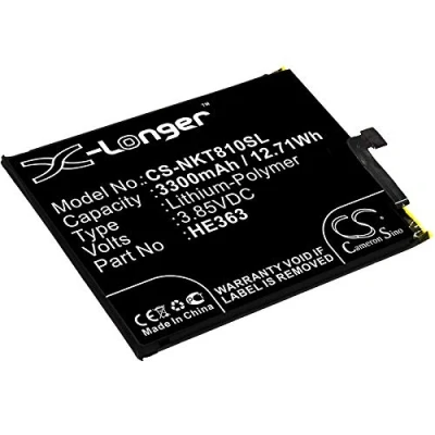 Abbildung von CS NKT810SL Akkus 3300mAh Kompatibel mit [Nokia] 8.1, TA 1119, 1128 Ersetzt HE362, HE363, HE377