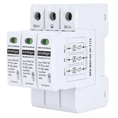 Abbildung von Photovoltaik Überspannungsschutzgerät 1000V DC B+C 8kA Wirksamer Schutz für die Elektroinstallation in Ihrem Haus notstrom umschalter Den Blit