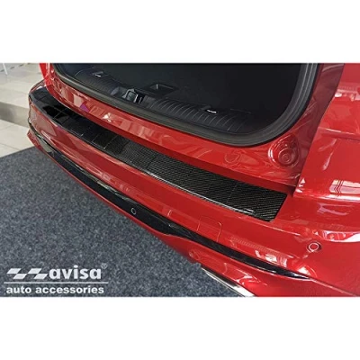 Abbildung von Avisa Echtes 3D Karbon Heckstoßstangenschutz kompatibel mit Ford Kuga III ST Line/Vignale/Hybrid 2019 &#039;Ribs&#039;