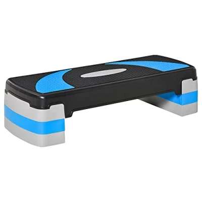 Abbildung von HOMCOM Stepper Steppbrett höhenverstellbar mit 3 Stufen Belastbarkeit bis 150 kg (Set, 1 tlg., x Aerobic Stepper), 80L 31B 20H cm