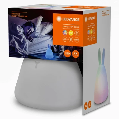 Abbildung von LEDVANCE LED Kinder Nachtlicht dimmbar, Nachtlampe als TV Motiv mit Touch Funktion und RGB Farbsteuerung, Nachtleuchte für das Kinderzimmer USB Kabelanschluss wiederaufladbar