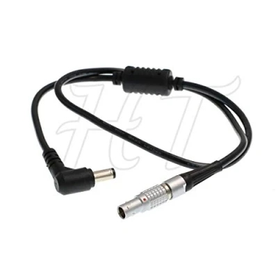 Abbildung von HangTon 3 Pin auf DC Barrel rechtwinkliges Steadicam Stromkabel für Blackmagic Video Assist Monitor 24inch