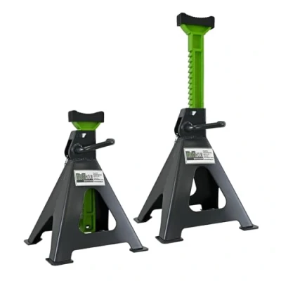 Abbildung von TRUTZHOLM Unterstellbock Achsstützen Abstellbock 2 Stück, 6 Tonnen Traglast pro Stütze (12T Paar) Höhe von 380 600 mm mit Einhebelbedienung, 10 stufige Höhenverstellung