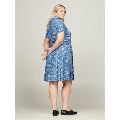 Abbildung von Tommy Hilfiger Curve Hemdblusenkleid &quot;CRV FOULARD PLEATED SHIRTDRESS&quot;, Große Größen